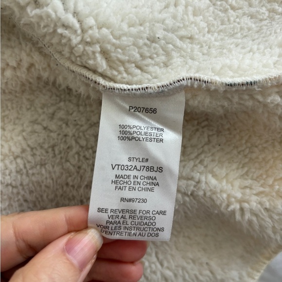 Steve Madden Women’s Sherpa Fleece Wrap Fairisle Print Hooded Jacket XL - Picture 7 of 8